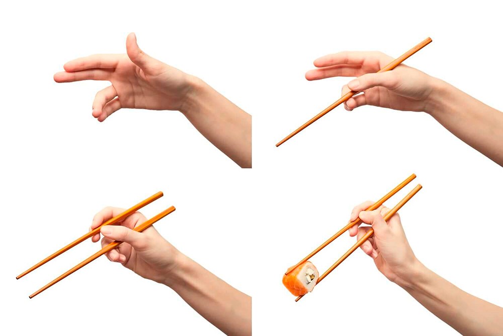 Как держать палочки